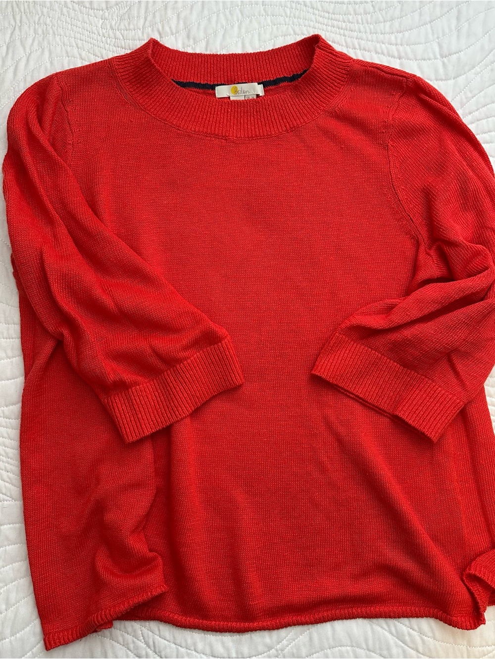 Boden Poppy Linen 3/4 sleeve Sweater